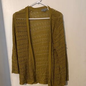 Joseph A Mustard Open-Knit Cardigan